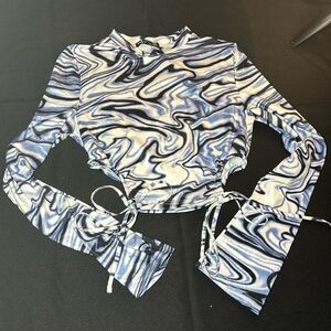 Blue Long Sleeve Top